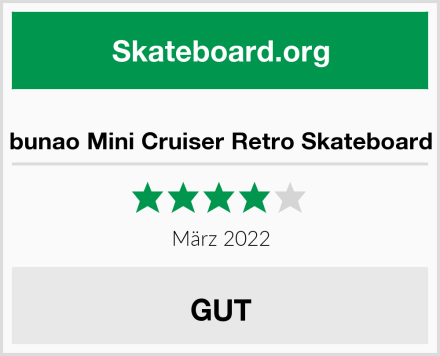  bunao Mini Cruiser Retro Skateboard Test