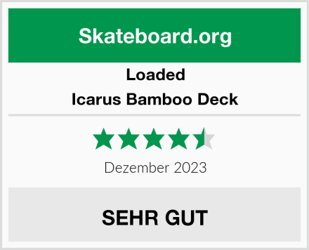 Loaded Icarus Bamboo Deck Test