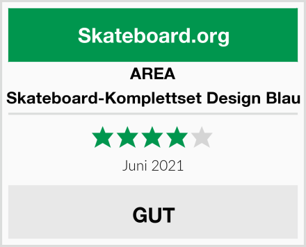 AREA Skateboard-Komplettset Design Blau Test