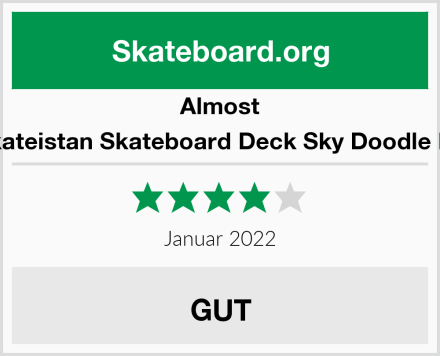 Almost Skateistan Skateboard Deck Sky Doodle R7 Test
