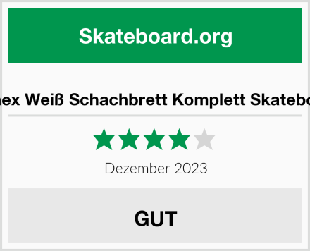 Gonex Weiß Schachbrett Komplett Skateboard Test